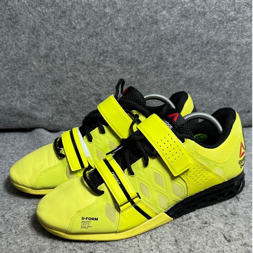 Reebok CrossFit Lifter Plus 2.0 Mens Weightlifting Shoes Neon Yellow Size 10.5